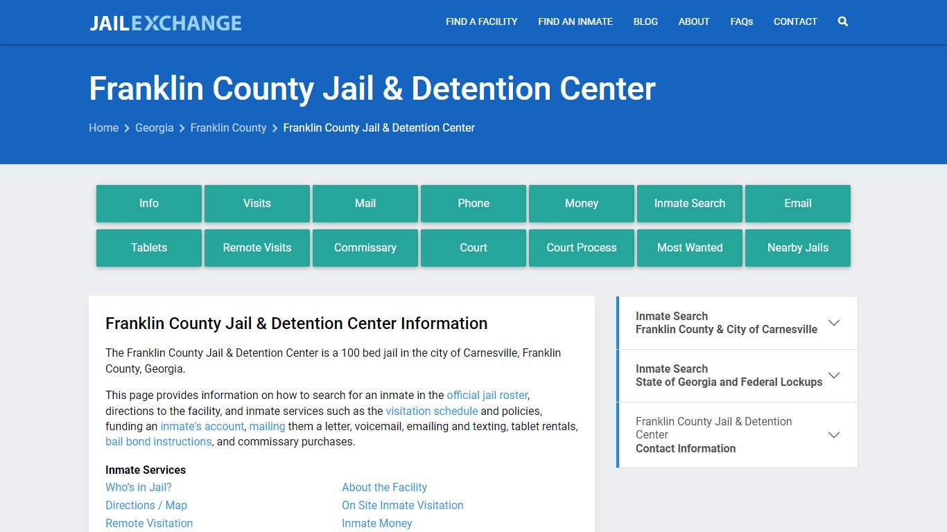 Franklin County Jail & Detention Center - Jail Exchange